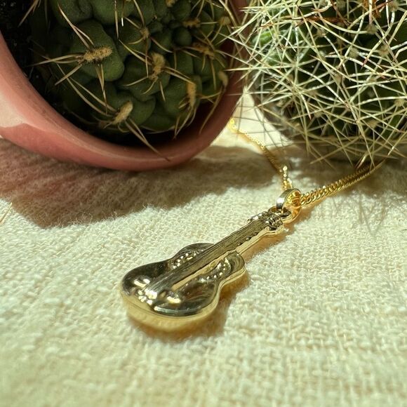 14k real gold cello pendant perfect gift cello real charm - Picture 4 of 5